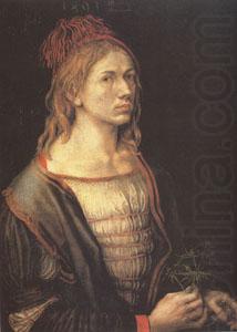 Portrait of the Artist Holding an Erynganeum (mk05), Albrecht Durer